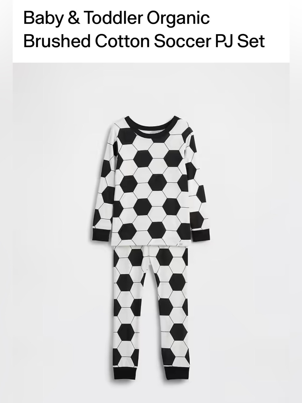 NEW BABY GAP TODDLER ORGANIC BRUSHED COTTON SOCCER PAJAMA SET - 3YEARS - UNISEX